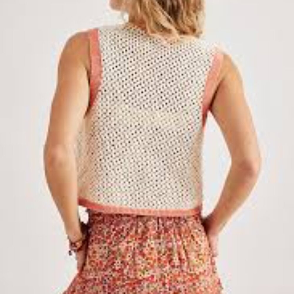 Free People Festival Crochet Vest NWT * - Picture 3 of 5